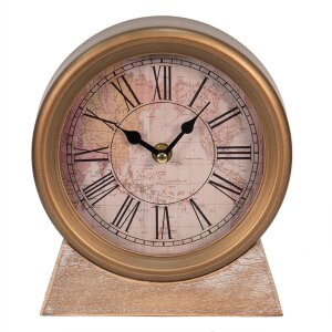 Clayre & Eef 6KL0749 Horloge de table marron 17x4x20...