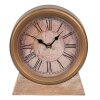 Clayre & Eef 6KL0749 Horloge de table marron 17x4x20 cm - 1xAA