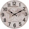 Clayre & Eef 6KL0755 Horloge murale marron Ø 34x4 cm - 1xAA