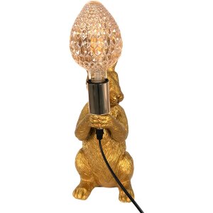 Clayre & Eef 6LMP748 Lampe de table Lapin Doré...