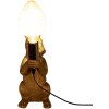 Clayre & Eef 6LMP748 Lampe de table Lapin Doré 13x17x36 cm E27-max 1x60W