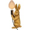 Clayre & Eef 6LMP748 Lampe de table Lapin Doré 13x17x36 cm E27-max 1x60W