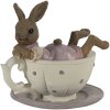 Clayre & Eef 6PR3535 Décoration Lapin rose 10x8x9 cm