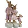 Clayre & Eef 6PR3540 Déco Lapin rose, beige 11x6x18 cm