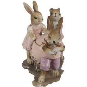 Clayre & Eef 6PR3543 Décor Lapin rose, beige 17x8x11 cm