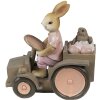 Clayre & Eef 6PR3554 Déco Lapin rose, beige 13x7x12 cm