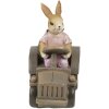 Clayre & Eef 6PR3554 Déco Lapin rose, beige 13x7x12 cm