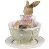 Clayre & Eef 6PR3560 Déco Lapin gris 10x8x9 cm