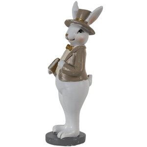 Clayre & Eef 6PR3570 Déco Lapin Beige, Blanc 5x5x15 cm