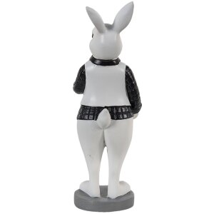 Clayre & Eef 6PR3580 Déco Lapin noir, blanc 7x7x20 cm