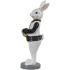 Clayre & Eef 6PR3580 Déco Lapin noir, blanc 7x7x20 cm