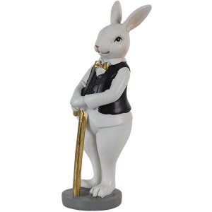 Clayre & Eef 6PR3584 Déco Lapin noir, blanc 5x5x15 cm