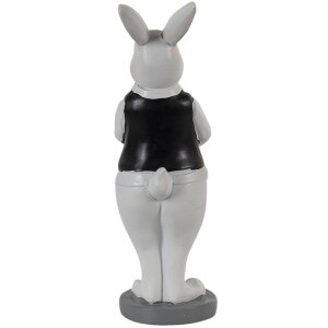 Clayre & Eef 6PR3584 Déco Lapin noir, blanc 5x5x15 cm