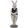 Clayre & Eef 6PR3584 Déco Lapin noir, blanc 5x5x15 cm