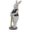 Clayre & Eef 6PR3584 Déco Lapin noir, blanc 5x5x15 cm