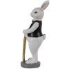 Clayre & Eef 6PR3584 Déco Lapin noir, blanc 5x5x15 cm