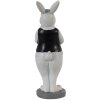 Clayre & Eef 6PR3584 Déco Lapin noir, blanc 5x5x15 cm