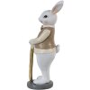 Clayre & Eef 6PR3585 Déco Lapin Beige, Blanc 5x5x15 cm