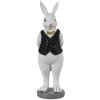 Clayre & Eef 6PR3587 Déco Lapin noir, blanc 5x5x15 cm