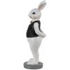 Clayre & Eef 6PR3587 Déco Lapin noir, blanc 5x5x15 cm