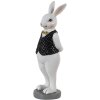 Clayre & Eef 6PR3587 Déco Lapin noir, blanc 5x5x15 cm