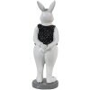 Clayre & Eef 6PR3587 Déco Lapin noir, blanc 5x5x15 cm