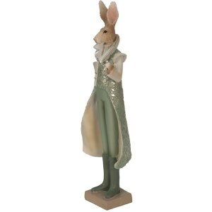 Clayre & Eef 6PR3591 Déco Lapin Vert, Marron, Beige 11x8x33 cm