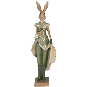 Clayre & Eef 6PR3592 Déco Lapin Vert, Marron,...