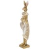 Clayre & Eef 6PR3603 Déco Lapin Doré, Blanc 11x8x33 cm