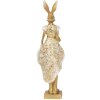 Clayre & Eef 6PR3603 Déco Lapin Doré, Blanc 11x8x33 cm