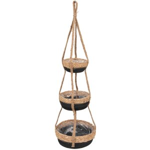 Clayre & Eef 6RO0572 Pots de fleurs suspendus Marron...