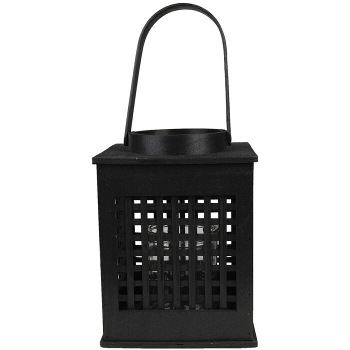 Clayre & Eef 6RO0579L Photophore noir 19x19x25 cm