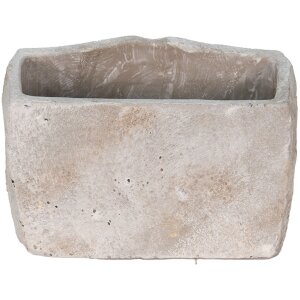 Clayre & Eef 6TE0389S Pot de fleurs pour intérieur Bouche Gris 21x13x14 cm