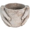 Clayre & Eef 6TE0391S Pot de fleurs pour intérieur Beige 21x16x15 cm