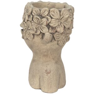 Clayre & Eef 6TE0440 Pot de fleurs pour intérieur Gris, Marron 17x16x25 cm