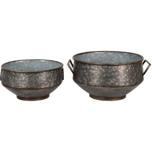 Pots de fleurs pour lintérieur (set de 2) Gris,...