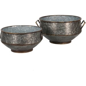 Pots de fleurs pour lintérieur (set de 2) Gris,...