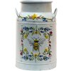 Clayre & Eef 6Y4774 Pot à lait décoratif blanc, jaune Ø 19x28 cm