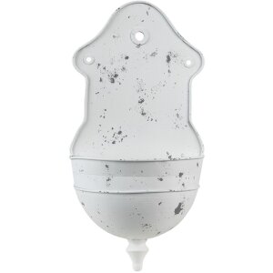 Clayre & Eef 6Y4784 Pot de fleurs suspendu blanc,...