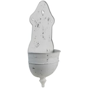 Clayre & Eef 6Y4784 Pot de fleurs suspendu blanc,...