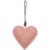 Clayre & Eef 6Y4813L Pendentif Bijoux Cœur Rose 14x4x14 cm