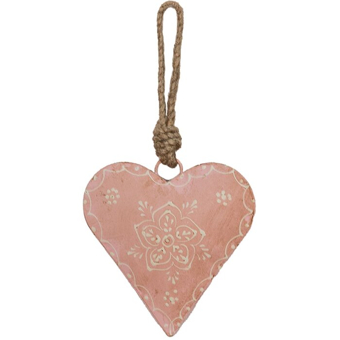 Clayre & Eef 6Y4813M Pendentif Bijoux Cœur Rose 10x3x10 cm