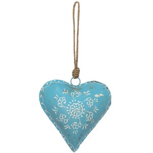 Clayre & Eef 6Y4816L Pendentif Bijoux Cœur Bleu...