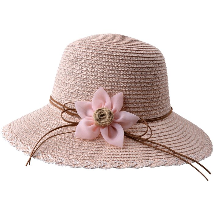 Clayre & Eef JZHA0089P Chapeau Femme Rose Ø 34x14 cm