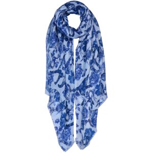 Clayre & Eef JZSC0679 écharpe femme motif bleu...