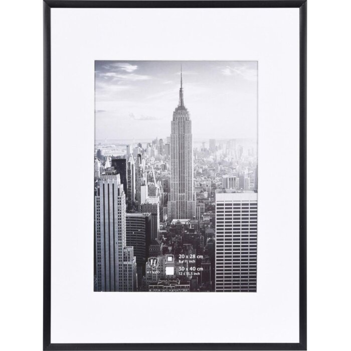 Cadre aluminium Manhattan 30x40 cm noir