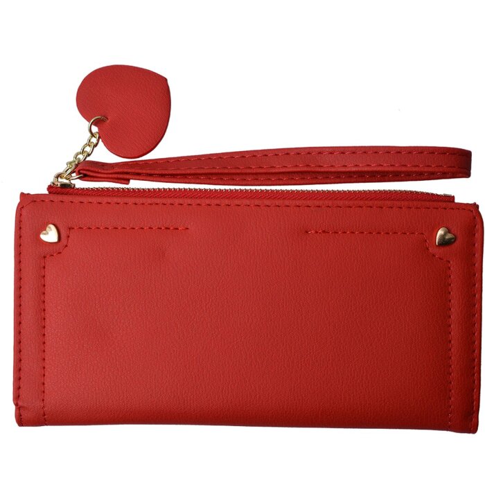 Clayre & Eef JZWA0133R Porte-monnaie rouge 19x11 cm