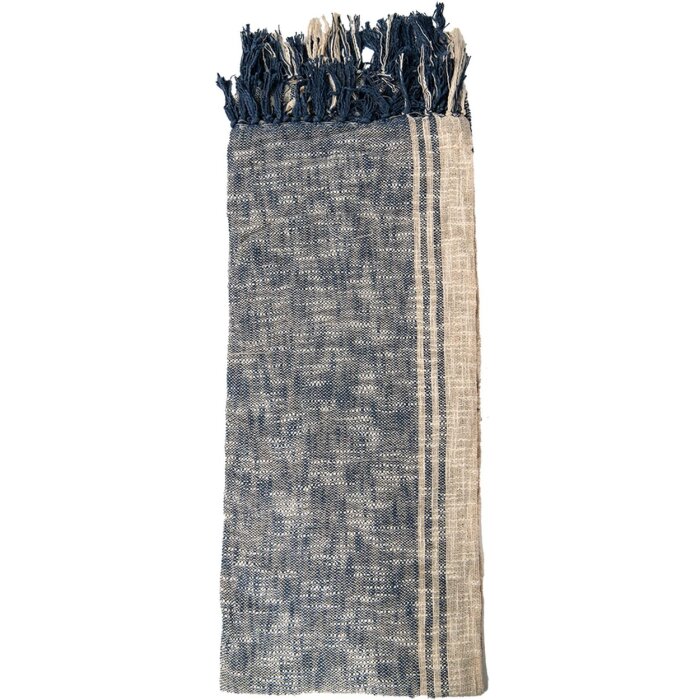 Clayre & Eef KT060.131 Plaid bleu, marron 125x150 cm