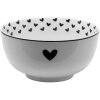 Clayre & Eef LBSHBO Bol à soupe blanc, noir Ø 14 cm