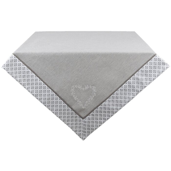 Clayre & Eef LYH01 Nappe Carrée Gris 100x100 cm